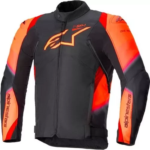 Jaqueta Alpinestars Masculina T-SP 1 V2 WP Preto/Vermelho Flúor